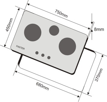 Bếp gas âm Faster FS-370S