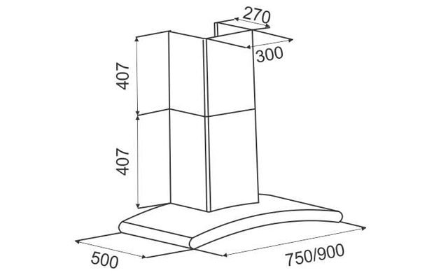 Máy hút mùi ống khói Abbaka AB-198KN75